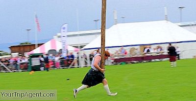 En Titt På The Caber Toss I Skottland